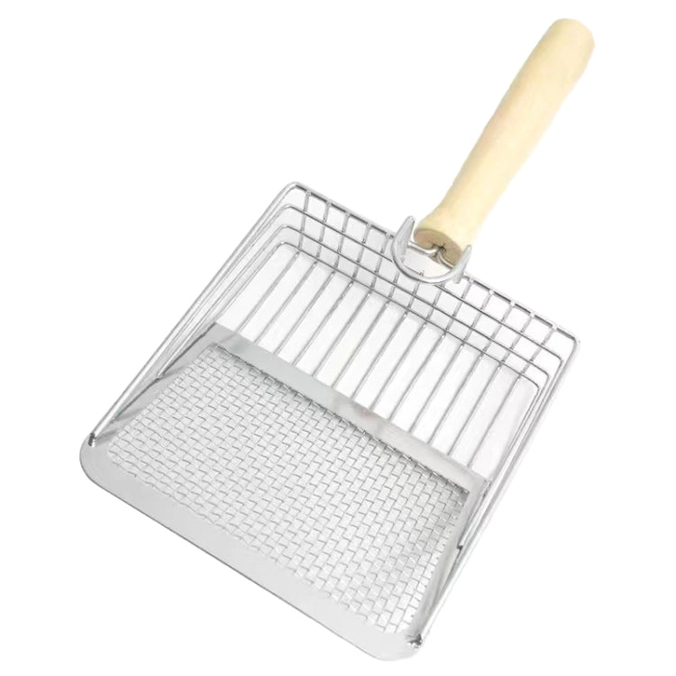 Pá de Metal para Areia de Gato com Filtro e Divisória, Ferramenta de Limpeza para Cuidados de Animais, Quadrada Dourado Rosé, Redonda Prateado, Redonda Dourado Rosé