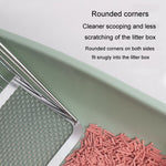 Metal Cat Litter Scoop Partition Filter Shovel Pet Care Cleaning Tool, Square Silver, Square Rose Gold, Round Silver, Round Rose Gold