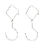 2pcs Ganchos em S Domésticos para Pendurar, Ganchos Metálicos à Prova de Vento com Fecho de Segurança, Preto, Branco