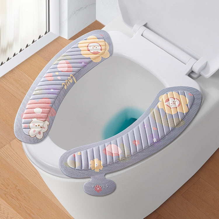 Almofada Adesiva EVA para Sanita, Universal para Quatro Estações, Autocolante Impermeável com Desenhos Animados Bonitos, Girassol Cinzento, Coelho Rosa Lua
