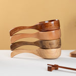 Colher Grande de Sopa com Cabo Longo em Madeira para Uso Doméstico, Colher para Comer Noodles, Concha para Água, Carvalho Tanoak (Cor de Verniz Antigo), Carvalho Tanoak (Cor Original), Acácia