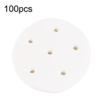 100 Unidades de Papel para Vaporizador Redondo Descartável, Antiaderente, Grau Alimentar, com Furos para Pães, 7,6cm
