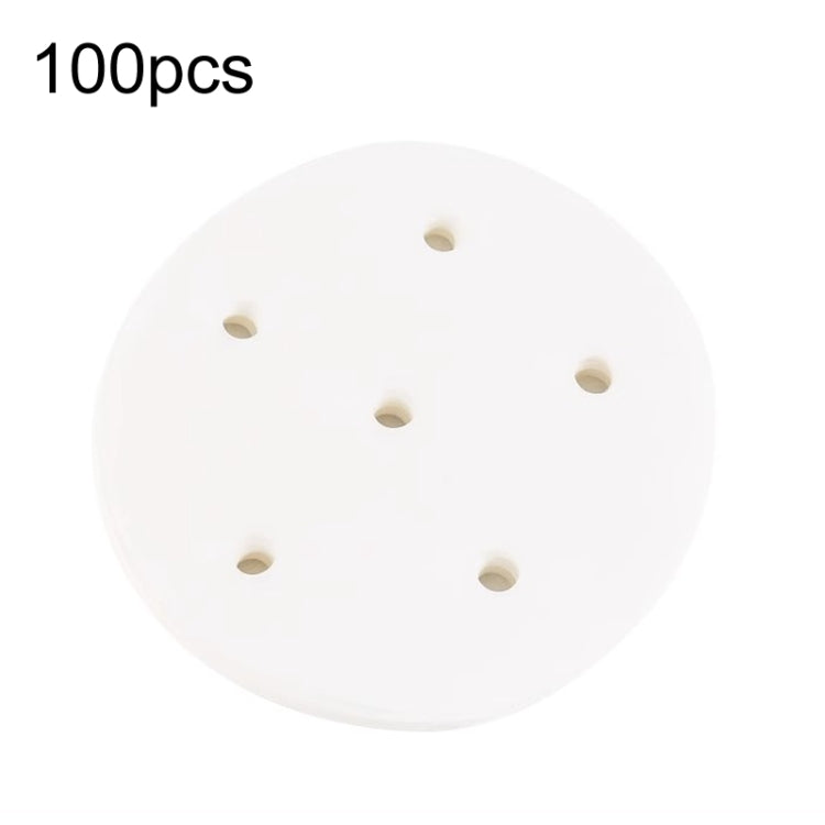 100 Unidades de Papel para Vaporizador Redondo Descartável, Antiaderente, Grau Alimentar, com Furos para Pães, 7,6cm