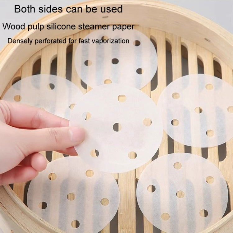 100 Unidades de Papel para Vaporizador Redondo Descartável, Antiaderente, Grau Alimentar, com Furos para Pães, 7,6cm