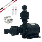 Bomba potenciadora com motor brushless de eixo em aço inoxidável, elevação de 8m, DC12V, DC24V