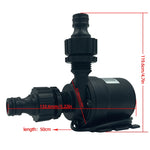 Bomba potenciadora com motor brushless de eixo em aço inoxidável, elevação de 8m, DC12V, DC24V