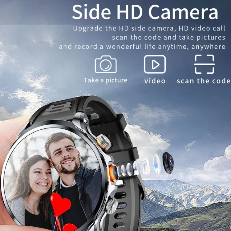 H18 Ecrã Redondo Ultra-Fino Bola 1,95 Polegadas Smartwatch Plug-In, 32G