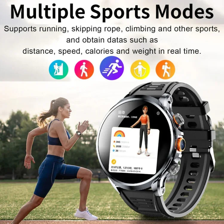 H18 Ecrã Redondo Ultra-Fino Bola 1,95 Polegadas Smartwatch Plug-In, 32G