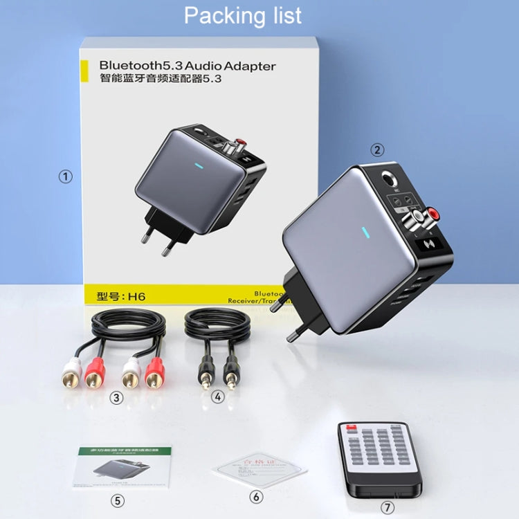 OMS-H6 Bluetooth 5.3 Adapter Wireless Audio Receiver And Transmitter EU Plug, OMS-H6
