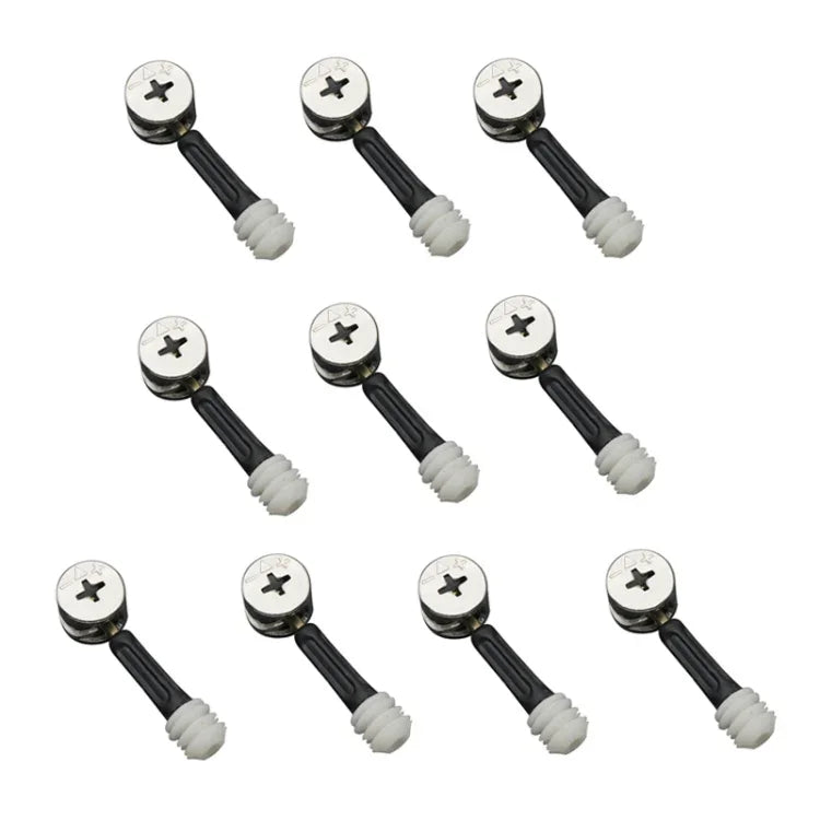 Conector de Parafuso 3 em 1 para Fixação de Móveis, Fixador de Porca de Roda Excêntrica para Roupeiro, 10pcs 40mm, 10pcs 35mm