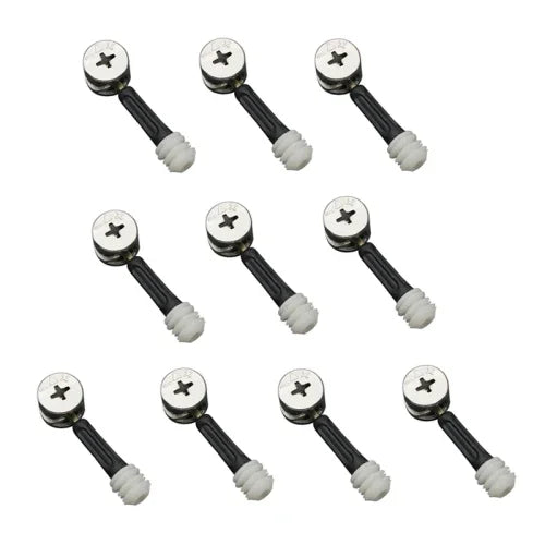 Conector de Parafuso 3 em 1 para Fixação de Móveis, Fixador de Porca de Roda Excêntrica para Roupeiro, 10pcs 40mm, 10pcs 35mm