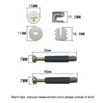 Conector de Parafuso 3 em 1 para Fixação de Móveis, Fixador de Porca de Roda Excêntrica para Roupeiro, 10pcs 40mm, 10pcs 35mm