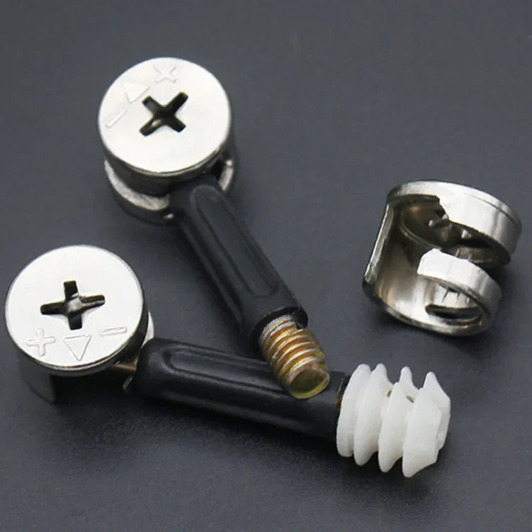 Conector de Parafuso 3 em 1 para Fixação de Móveis, Fixador de Porca de Roda Excêntrica para Roupeiro, 10pcs 40mm, 10pcs 35mm
