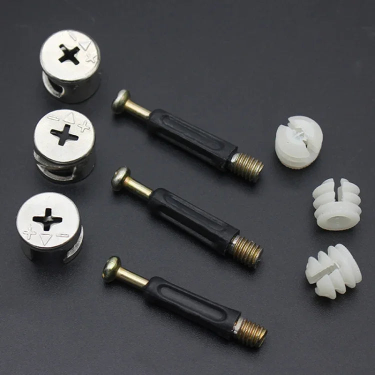 Conector de Parafuso 3 em 1 para Fixação de Móveis, Fixador de Porca de Roda Excêntrica para Roupeiro, 10pcs 40mm, 10pcs 35mm