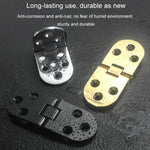 Cabinet Door Folding Hinge Thickened Zinc Alloy Half Round Table Flip Hinge, Gold, Silver, Black