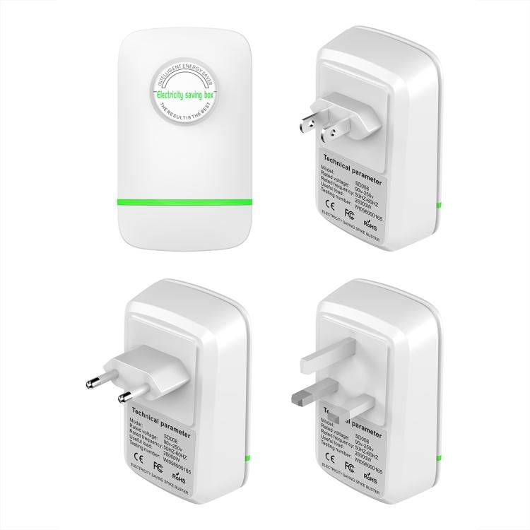 Caixa portátil de poupança de energia para casa inteligente SD008, Plugue UE, Plugue EUA, Plugue Reino Unido, Plugue AU