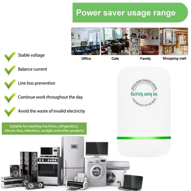 Caixa portátil de poupança de energia para casa inteligente SD008, Plugue UE, Plugue EUA, Plugue Reino Unido, Plugue AU