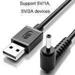 Cabo de Carregamento USB para DC JINGHUA U550C, Cabo de Alimentação para Pequenos Aparelhos, 3.5mm, 5.5mm