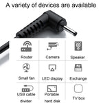 Cabo de Carregamento USB para DC JINGHUA U550C, Cabo de Alimentação para Pequenos Aparelhos, 3.5mm, 5.5mm