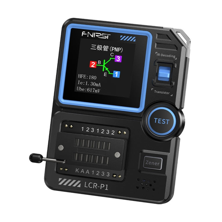 Testador de Transístores FNIRSI LCR-P1 Ferramenta Multifuncional de Inspeção de Componentes Eletrónicos, LCR-P1