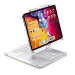 Teclado Bluetooth com touch para tablet iPad Pro 12,9 polegadas 2022/2021/2020/2018 com retroiluminação e rotação de 360 graus, para iPad Pro 12,9 polegadas