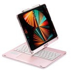 Teclado Bluetooth com touch para tablet iPad Pro 12,9 polegadas 2022/2021/2020/2018 com retroiluminação e rotação de 360 graus, para iPad Pro 12,9 polegadas