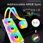 Cooler para Computador COOLMOON AS360 Magic Diamond Edition ARGB Refrigeração Líquida com Luz Integrada Radiador CPU, AS360