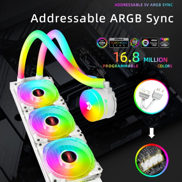 Cooler para Computador COOLMOON AS360 Magic Diamond Edition ARGB Refrigeração Líquida com Luz Integrada Radiador CPU, AS360