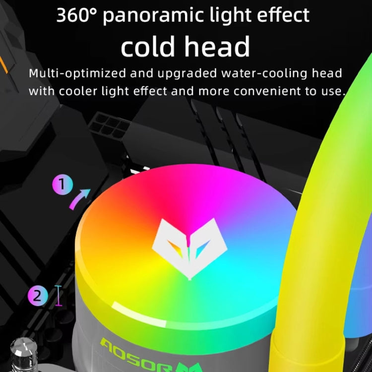 Cooler para Computador COOLMOON AS360 Magic Diamond Edition ARGB Refrigeração Líquida com Luz Integrada Radiador CPU, AS360