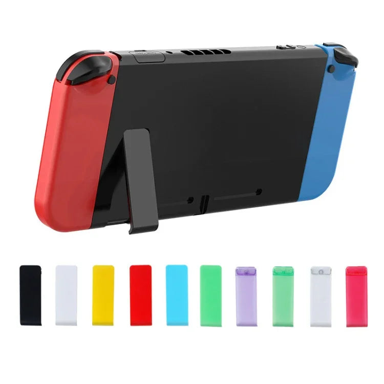 Para Nintendo Switch Consola 2 Peças Suporte de Substituição para a Parte Traseira, Preto, Branco Transparente, Branco, Vermelho, Azul