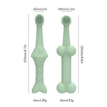 Conjunto de 2pcs Escova de Dentes de Silicone para Gatos e Cães Ferramenta de Cuidados Orais para Animais de Estimação