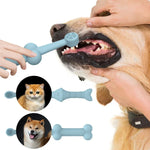 Conjunto de 2pcs Escova de Dentes de Silicone para Gatos e Cães Ferramenta de Cuidados Orais para Animais de Estimação