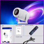 Projetor Inteligente Portátil HY400 com Sistema Android 12.0 para Família, Ficha US, Ficha EU, Ficha UK, Ficha AU
