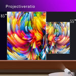 Projetor Inteligente Portátil HY400 com Sistema Android 12.0 para Família, Ficha US, Ficha EU, Ficha UK, Ficha AU