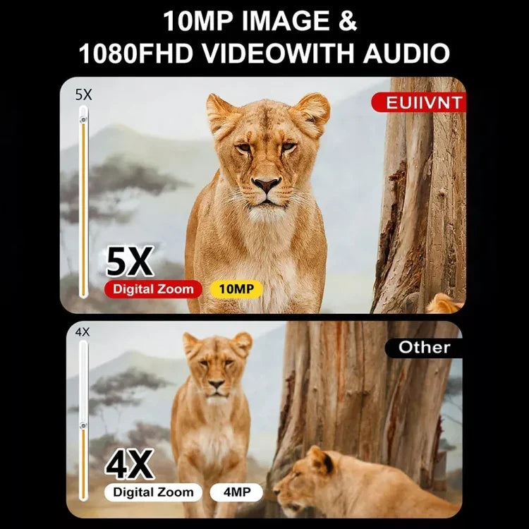 Dispositivo de Visão Noturna Infravermelha Binóculo HD 1080P com Ecrã de 2,4 Polegadas e Zoom 5X, D18