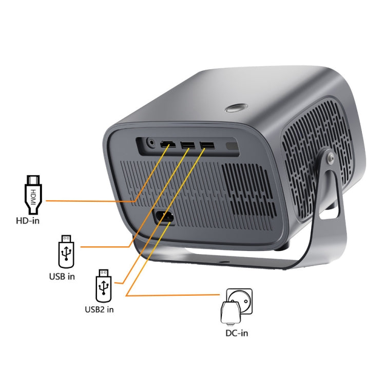 Projetor Portátil Inteligente Android 4K A10, Ficha US, Ficha UK, Ficha EU, Ficha AU
