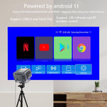 Projetor Portátil Inteligente Android 4K A10, Ficha US, Ficha UK, Ficha EU, Ficha AU