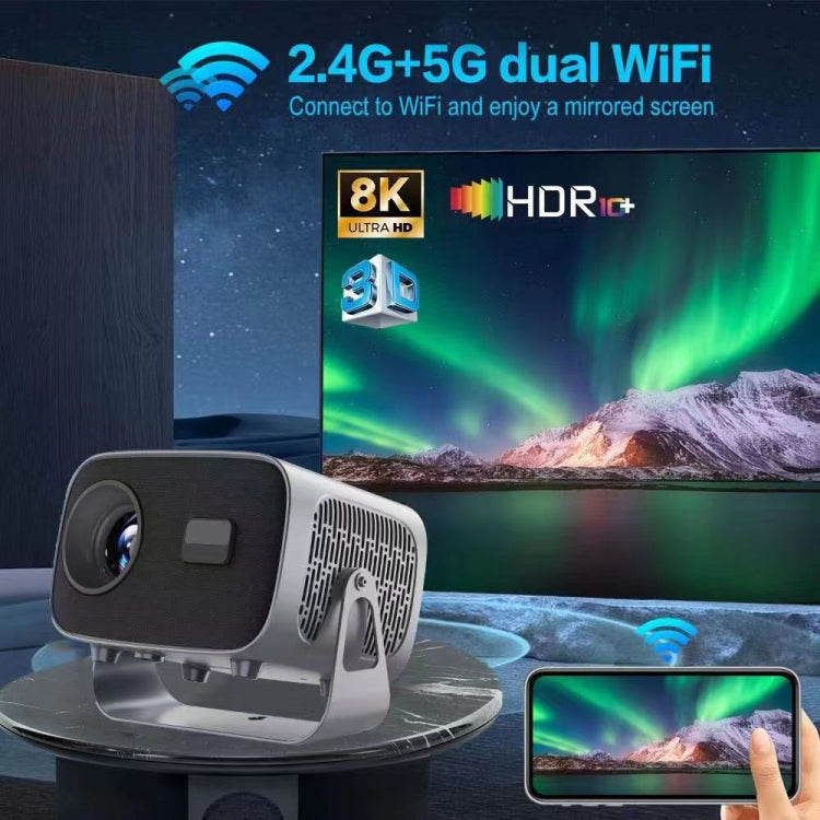 Projetor Portátil Inteligente Android 4K A10, Ficha US, Ficha UK, Ficha EU, Ficha AU