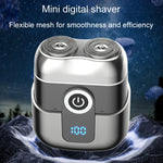Aparelho de Barbear Elétrico Magnético de Anel Duplo, Portátil, Recarregável, Lavável para Corpo Inteiro, Barbeador Masculino