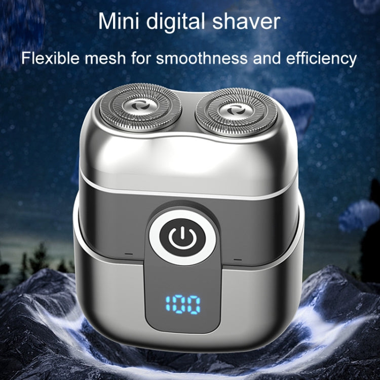 Aparelho de Barbear Elétrico Magnético de Anel Duplo, Portátil, Recarregável, Lavável para Corpo Inteiro, Barbeador Masculino