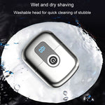 Aparelho de Barbear Elétrico Magnético de Anel Duplo, Portátil, Recarregável, Lavável para Corpo Inteiro, Barbeador Masculino