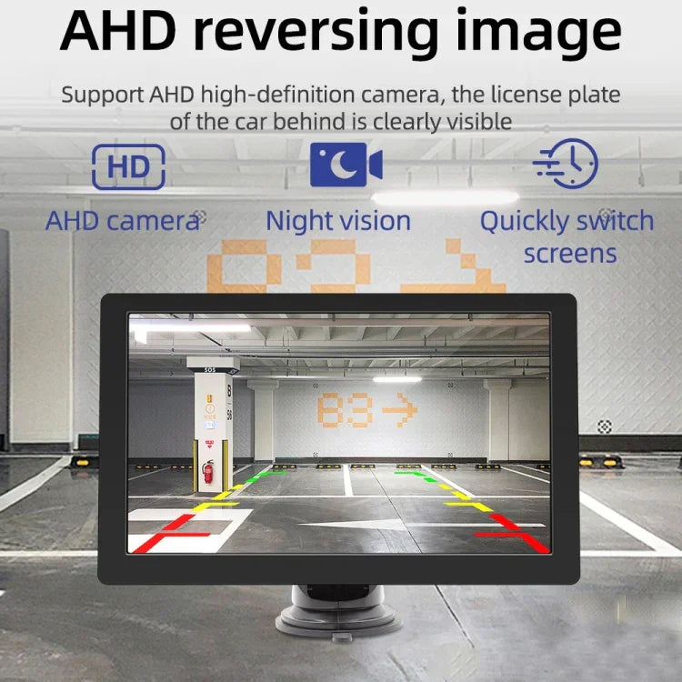 Monitor de Reversão Estéreo Universal para Carro com Ecrã HD MP5, Sem Câmara