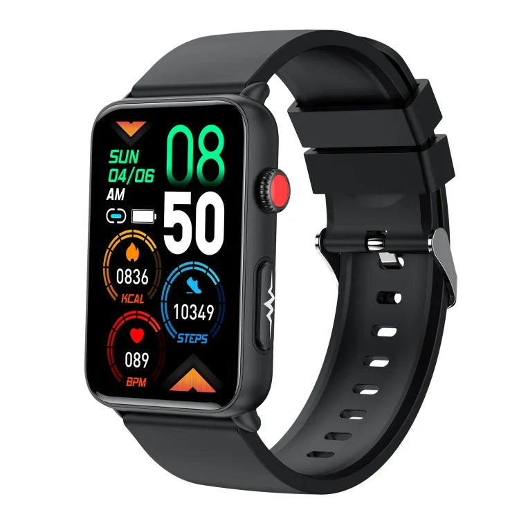 Anel Smartwatch ECG Temperatura Frequência Cardíaca Pressão Arterial Saúde Bluetooth Relógio Falante, Silicone Preto, Silicone Vermelho, Silicone Azul, Couro Preto, Couro Castanho