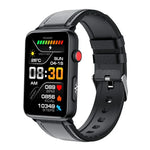 Anel Smartwatch ECG Temperatura Frequência Cardíaca Pressão Arterial Saúde Bluetooth Relógio Falante, Silicone Preto, Silicone Vermelho, Silicone Azul, Couro Preto, Couro Castanho