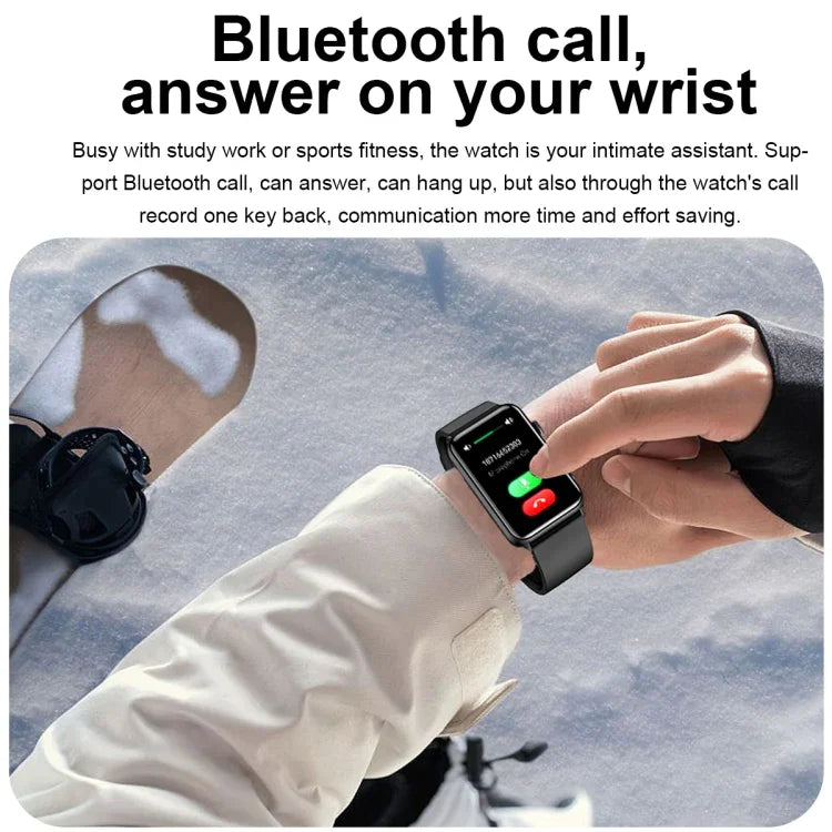 Anel Smartwatch ECG Temperatura Frequência Cardíaca Pressão Arterial Saúde Bluetooth Relógio Falante, Silicone Preto, Silicone Vermelho, Silicone Azul, Couro Preto, Couro Castanho