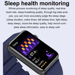 Anel Smartwatch ECG Temperatura Frequência Cardíaca Pressão Arterial Saúde Bluetooth Relógio Falante, Silicone Preto, Silicone Vermelho, Silicone Azul, Couro Preto, Couro Castanho