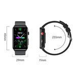 Anel Smartwatch ECG Temperatura Frequência Cardíaca Pressão Arterial Saúde Bluetooth Relógio Falante, Silicone Preto, Silicone Vermelho, Silicone Azul, Couro Preto, Couro Castanho