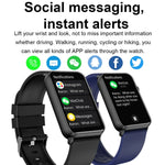 Anel Smartwatch ECG Temperatura Frequência Cardíaca Pressão Arterial Saúde Bluetooth Relógio Falante, Silicone Preto, Silicone Vermelho, Silicone Azul, Couro Preto, Couro Castanho