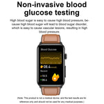 Anel Smartwatch ECG Temperatura Frequência Cardíaca Pressão Arterial Saúde Bluetooth Relógio Falante, Silicone Preto, Silicone Vermelho, Silicone Azul, Couro Preto, Couro Castanho