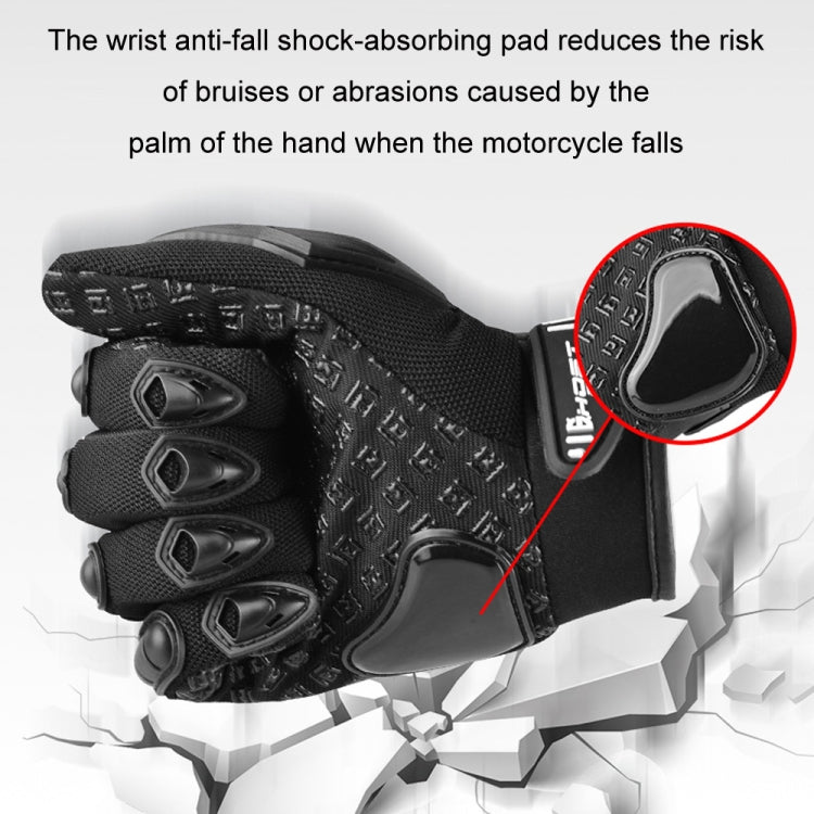 Luvas de Motociclismo GHOST RACING Respiráveis Anti-queda com Casca de Borracha e Ecrã Tátil, M, L, XL, XXL